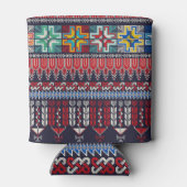 パレスチナ刺しゅうモチーフ。 缶クーラー (裏面)