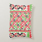 パレスチナ刺繍タスリーズ印刷デザイン アクセントクッション (裏面(縦))