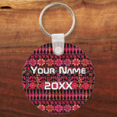 パレスチナ刺繍タスリーズ印刷デザイン キーホルダー (正面)