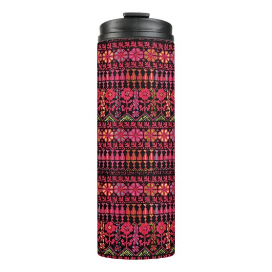 パレスチナ刺繍タスリーズ印刷デザイン タンブラー (正面)