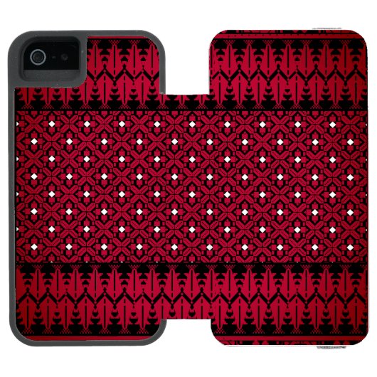 パレスチナ刺繍タスリーズ印刷デザイン INCIPIO iPhoneウォレットケース (フォリオ Open)