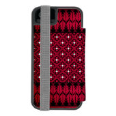パレスチナ刺繍タスリーズ印刷デザイン INCIPIO iPhoneウォレットケース (フォリオ裏面)