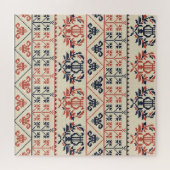 パレスチナ刺繍モチーフ、シームレスなパターンdes ジグソーパズル (横)