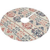 パレスチナ刺繍モチーフ、シームレスなパターンdes ブラッシュドポリエステルツリースカート (アングル)