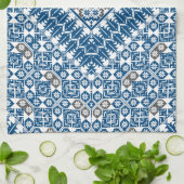 パレスチナ刺繍模様プリントデザイン キッチンタオル (折り畳み)