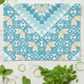 パレスチナ刺繍模様プリントデザイン キッチンタオル (折り畳み)