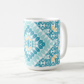 パレスチナ刺繍模様プリントデザイン コーヒーマグカップ (正面右)