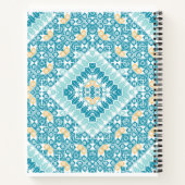 パレスチナ刺繍模様プリントデザイン ノートブック (裏面)
