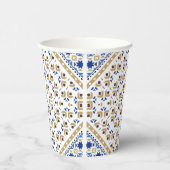 パレスチナ刺繍模様プリントデザイン 紙コップ (右)