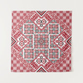 パレスチナ刺繍模様2 タペストリー (正面(横))