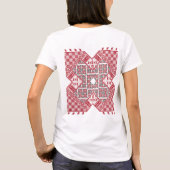 パレスチナ刺繍模様 Tシャツ (裏面)