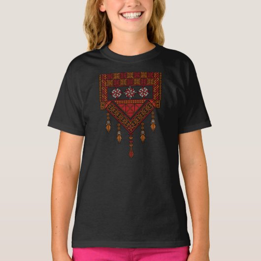 パレスチナ刺繍芸術 Tシャツ (正面)