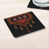 パレスチナ刺繍 |パレスティナアート スクエアペーパーコースター (アングル)