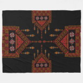 パレスチナ刺繍 |パレスティナアート フリースブランケット (正面(横))