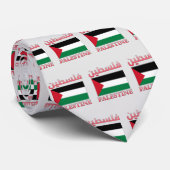 パレスチナ国旗فلسطينアラビア語・英語ワードアート ネクタイ (ロール)
