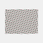 パレスチナ国旗فلسطينアラビア語・英語ワードアート フリースブランケット (正面(横))