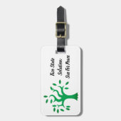 パレスチナ国旗とオリーブの木で立つ ラゲッジタグ (正面縦)