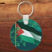 パレスチナ国旗とオリーブの木 キーホルダー (裏面)
