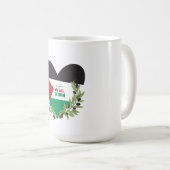 パレスチナ国旗とオリーブの枝 コーヒーマグカップ (正面右)