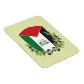 パレスチナ国旗とオリーブの枝 マグネット (右側)