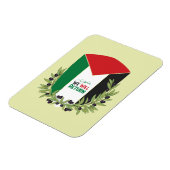 パレスチナ国旗とオリーブの枝 マグネット (左側)