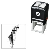 パレスチナ国旗とケフィヨンパターン付き地図 セルフインキングスタンプ (インサイチュ)