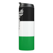 パレスチナ国旗とケフィヨンパターン付き地図 タンブラー (回転右)