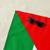 パレスチナ国旗とケフィヨンパターン付き地図 ビーチタオル (インサイチュ)