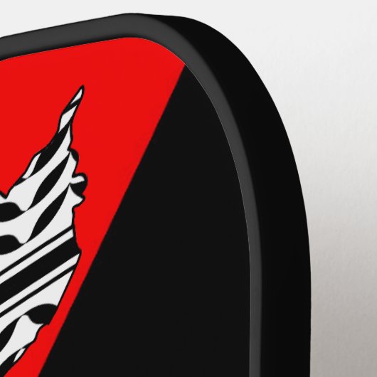 パレスチナ国旗とケフィヨンパターン付き地図 ピックルボールラケット (左詳細)