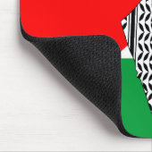 パレスチナ国旗とケフィヨンパターン付き地図 マウスパッド (コーナー)