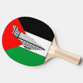 パレスチナ国旗とケフィヨンパターン付き地図 卓球ラケット (横)