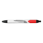 パレスチナ国旗とケフィヨンパターン付き地図 黒ボールペン (正面)