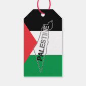 パレスチナ国旗に描かれたパレスチナの無料マップ ギフトタグ (裏面)