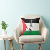 パレスチナ国旗に描かれたパレスチナの無料マップ クッション (椅子)