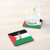 パレスチナ国旗に描かれたパレスチナの無料マップ コースター (右側)