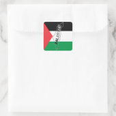 パレスチナ国旗に描かれたパレスチナの無料マップ スクエアシール (バッグ)