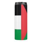 パレスチナ国旗に描かれたパレスチナの無料マップ タンブラー (裏面)