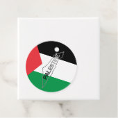 パレスチナ国旗に描かれたパレスチナの無料マップ フェイバータグ (インサイチュ)