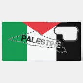 パレスチナ国旗に描かれたパレスチナの無料マップ SAMSUNG GALAXYケース (裏面横)