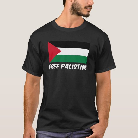 パレスチナ国旗のないパレスチナتيشيرت علم فلسطين Tシャツ (正面)