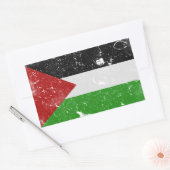 パレスチナ国旗のないパレスチナ 長方形シール (封筒)
