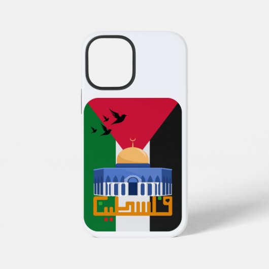 パレスチナ国旗のアラビア文字 iPhoneケース (裏面)
