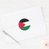 パレスチナ国旗のシール ラウンドシール (封筒)