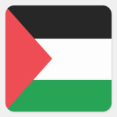 パレスチナ国旗のステッカーパックعلم فلسطين スクエアシール (正面)