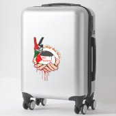 パレスチナ国旗のデカール、ガズ シール (スーツケース)