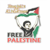 パレスチナ国旗のデカール、ガズ シール (正面)