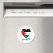 パレスチナ国旗のハート マグネット (インサイチュ (食洗機))