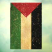 パレスチナ国旗のヴィンテージ ウィンドウサイン (シート3)