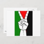 パレスチナ国旗の平和標識 ポストカード (正面/裏面)