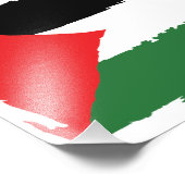 パレスチナ国旗の紙 フォトプリント            (角)